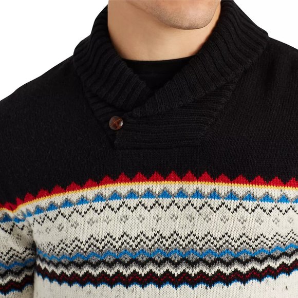 NWT Lg Chaps Men’s Textured Shawl-Collar Sweater - Picture 3 of 9